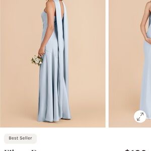 Birdy Grey Light Blue Backless Dress